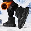 Men's Winter Boots with Fleece Lining Anti-slip Fashionable Versatile and Trendy Men's Cotton Shoes