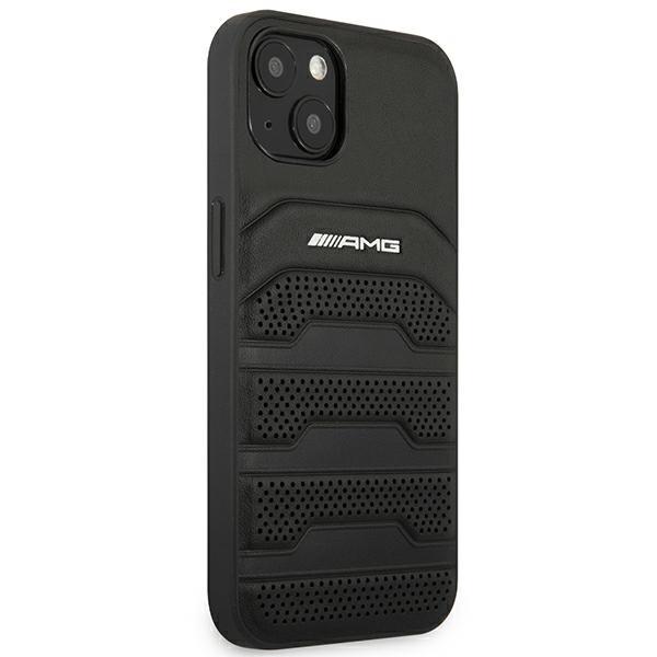Etui Do iPhone 14 Plus AMG Skóra Debossed Lines Czarny