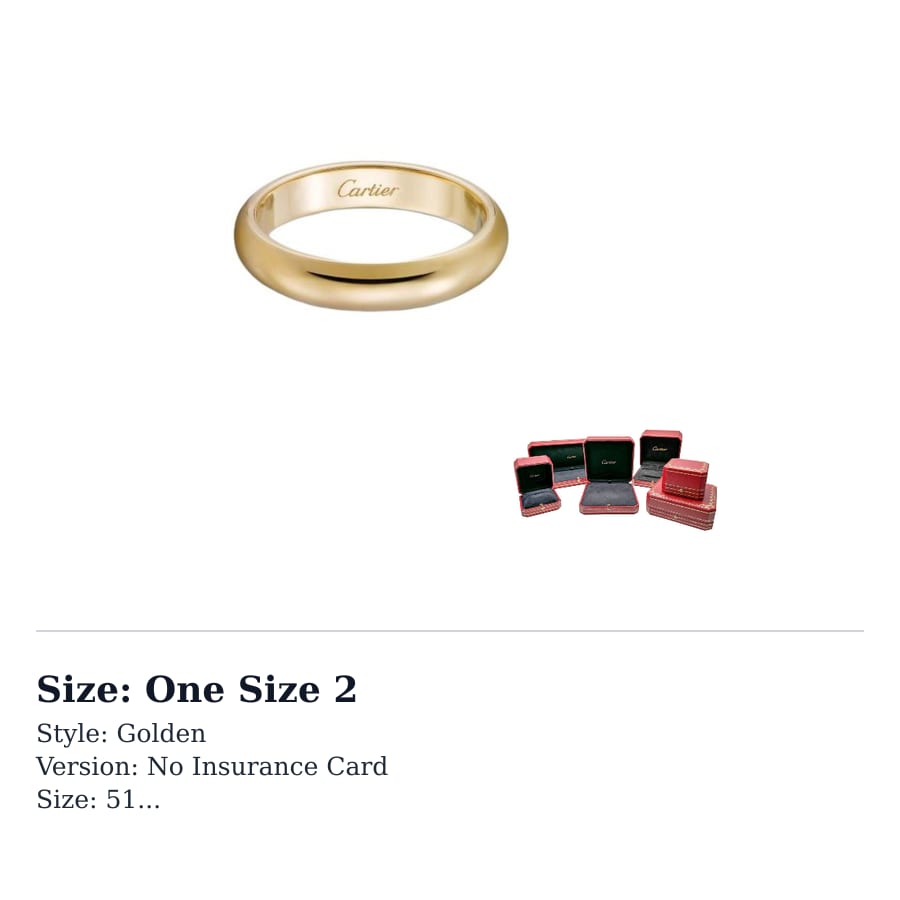 CARTIER 1895 Series 18K Gold Rings