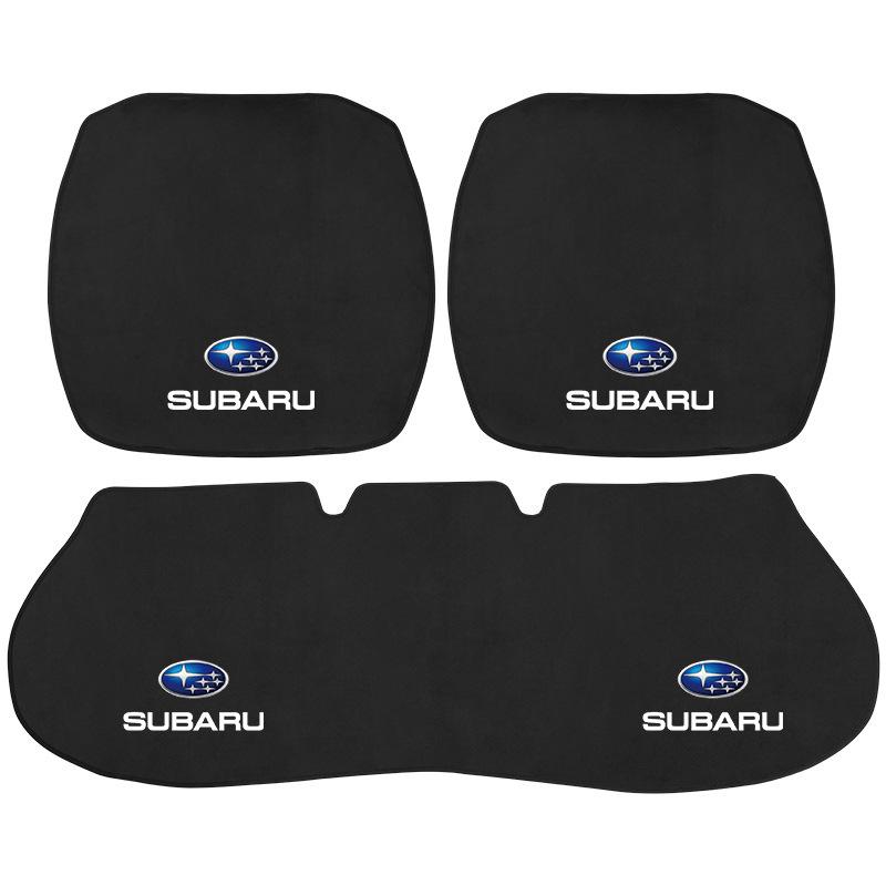 Universal 3-Piece Flannel Car Seat Cushion Set for Mazda, Haval, Changan, and Geely