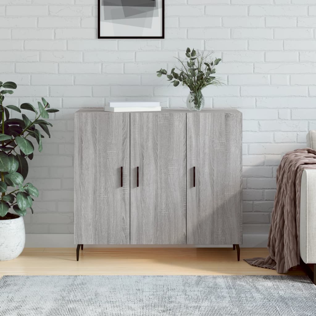 Sideboard Gray Sonoma 90x34x80 cm Particleboard