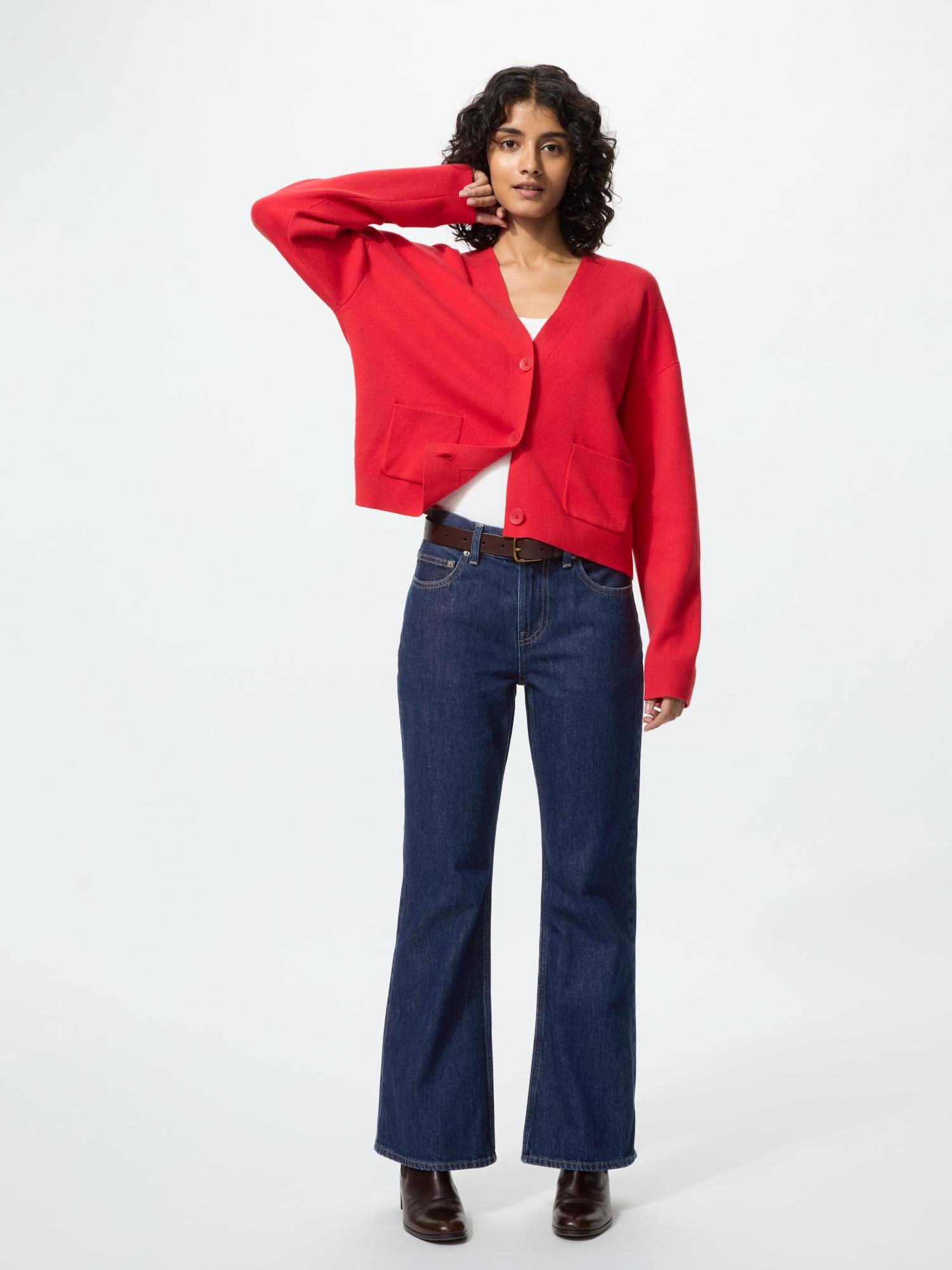 

Uniqlo Японские джинсы буткат 68 BLUE/27