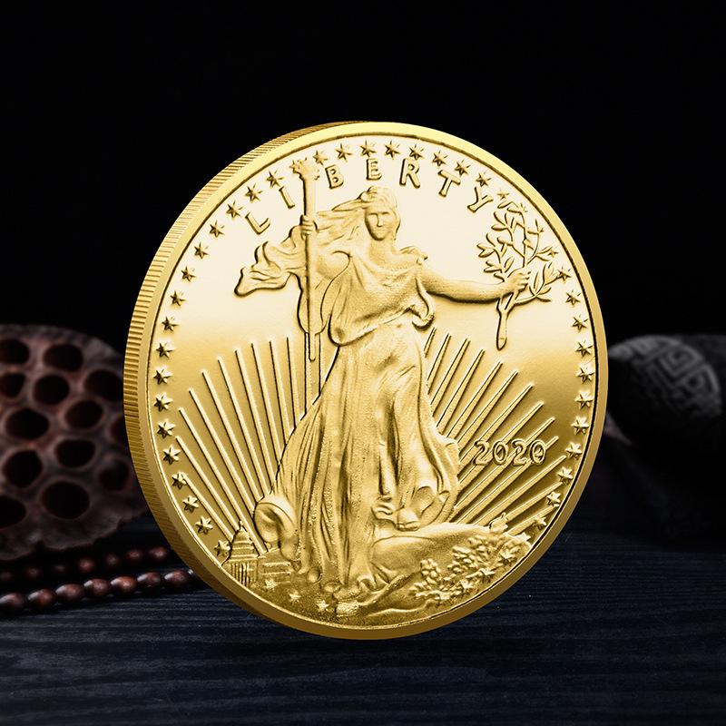 Statue of Liberty - Commemorative Coin Collection Metal 3D Relief Commemorative Medal Badge