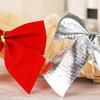 12Pcs/Pack Christmas Bows Ornaments Golden Silver Red Bow Xmas Tree Decoration for Home Festival