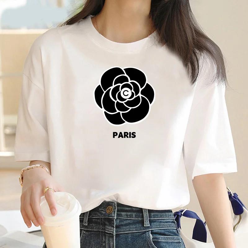 Luxury brand printed women's T-shirt  cotton street Y2KT T-shirt Summer graphic fashion women's T-shirt women's T-shirt