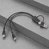 USB C Splitter 1 in 2 Out Charging USB C Data Splitter Extension Cable Type C+USB Adapter for Phone Laptop Accessories