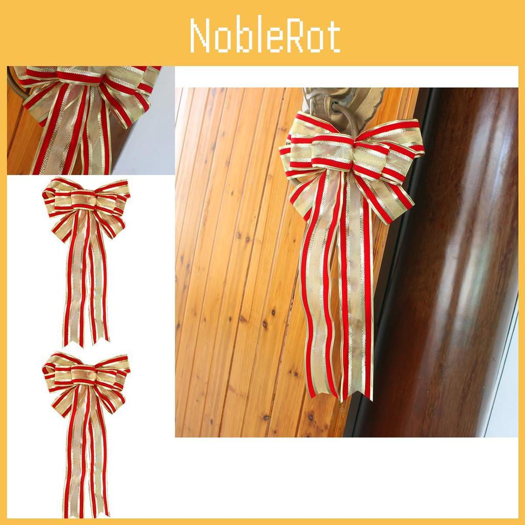 Große Gold-Rote Weihnachts-Schleifen-Dekoration Perfekt für Weihnachtsbaum-Dekorationen