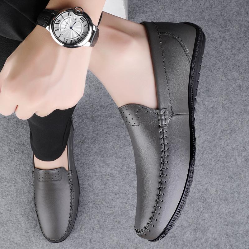 New Loafers Men's Genuine Leather Slip-on Classic Leather Shoes Soft Sole Comfortable Moccasin Casual Shoes Designer Men Shoes