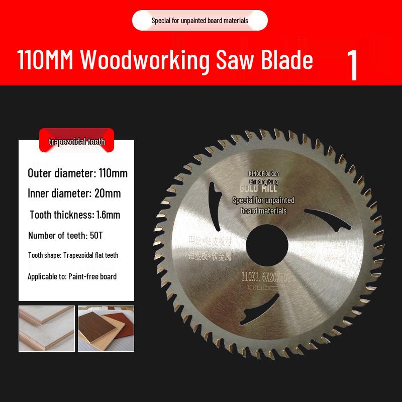 Gold King Eco-Friendly Circular Saw Blade for Woodworking: Paint-Free, Flat-Top Tooth, No Chipping