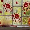 Scary Realistic Halloween Window Stickers Electrostatic Window Decals  Home Decoration