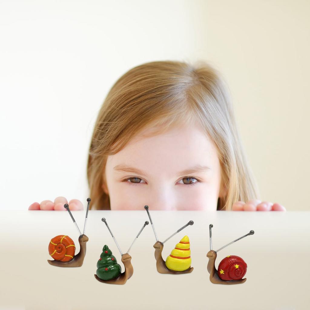 New Colorful Shell Snail Sculpture Bonsai Decoration Cute Micro Landscape Ornament Miniature Snail Garden Ornaments Supplies