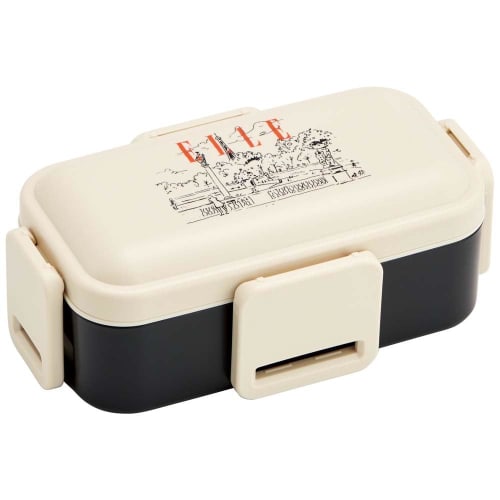 Skater ELLE Bento Box, 600ml, Antibacterial, Soft Filling, Dome-Shaped Lid, Two-Tier, Women's, Made in Japan, PFLW4AG-A