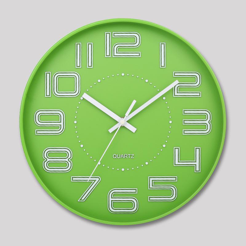 12 Inch 30CM Silent Wall Clock, Creative and Fashionable, Three-dimensional Digital Minimalist Clock for Home Living Room