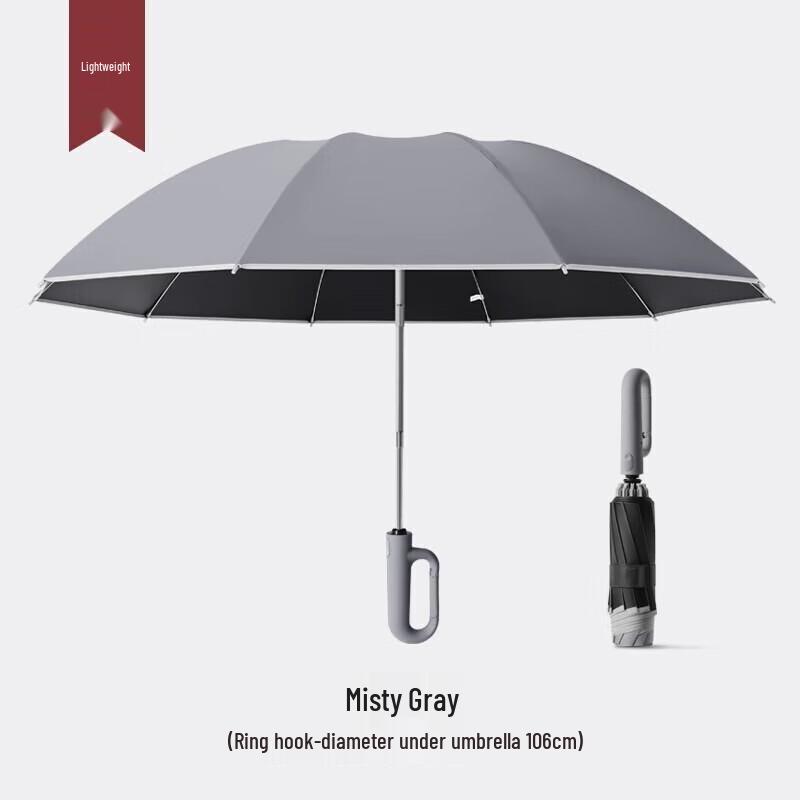 MAYDU M3395 Reverse Black Glue Full-Auto 10-Rib Sun/Rain Umbrella