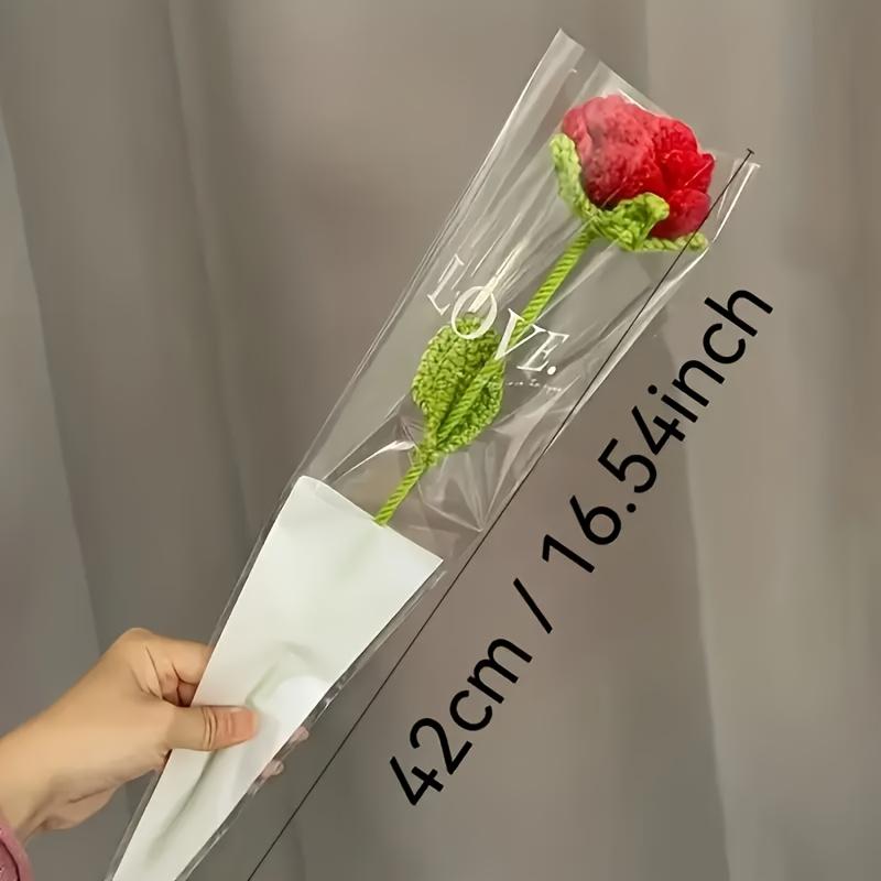 6pcs Hand Crocheted Roses - Realistic Woven Flowers, No Batteries Required, Perfect for Valentine'S Day, Mother'S Day