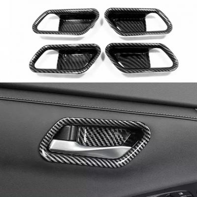 For Nissan Sentra -2024 Carbon Fiber Inner Door Handle Bowl Cover Trim 4pcs