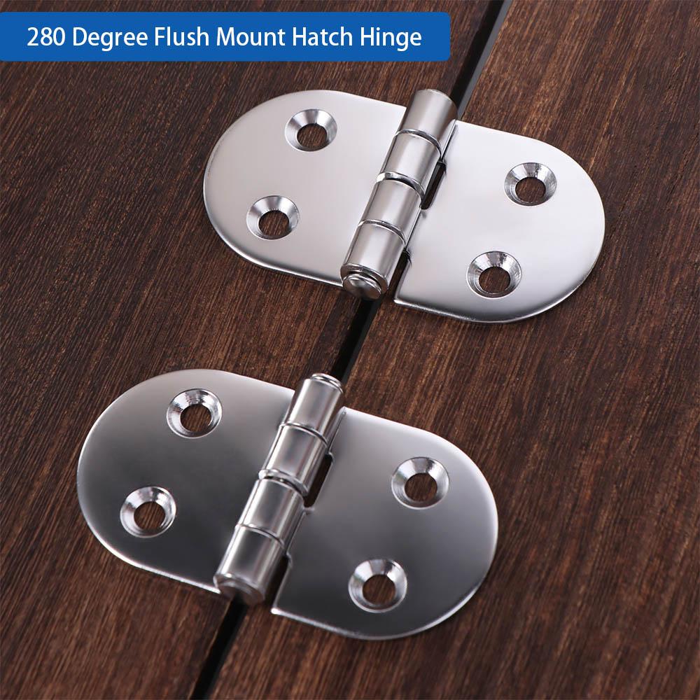 2Pcs Thickness Boat Hinge Stainless Steel Butterfly Hinges for Doors  Wooden Box