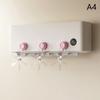 3Pcs Wall Mounted Conditioning Guide Fan Plastic Adjustable Suction Cup Air Conditioning Ventilator Windmill Shaped
