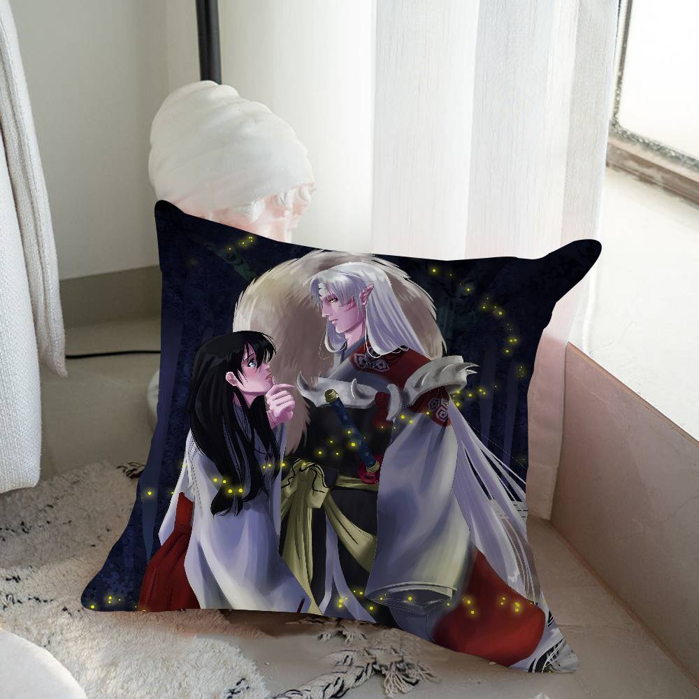 InuY-Yasha Cartoon Animation Pillow Gift Home Office Decoration Pillow Bedroom Sofa Car Cushion CoverPillow Case