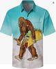 Summer Men's Beach Shirt Printed Hawaiian Short Sleeve Flower Shirt Boys