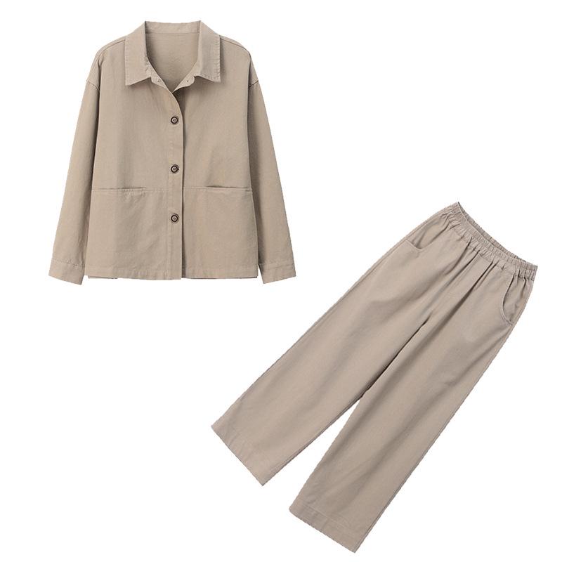 Women's Casual Spring 2025 Fashionable Two-Piece Set - Age-Reducing Outfit for Moms