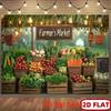 2D Country Farmer's Market Backdrop, Food Photography and Party Background