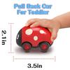 Pull Back Cars Gifts for 1-3 Year Old Girls, Friction Powered Vehicle Playset Toddler Toys for Girls Age 1-3, Push and Go Back Baby Car Toys (4 Pack)