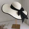 Wide Brim Straw Sun Hat Oversize Sun Protection Hat Foldable Weave Sun Cap  Summer