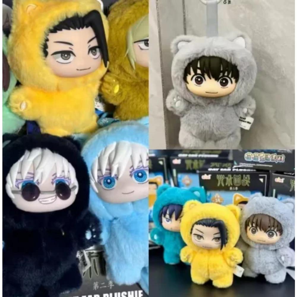 Jujutsu Kaisen Gojo Satoru Peluche Carina Felpa con Orecchie da Gatto Bambola di Pezza Figura Anime da Collezione Regalo per i Fan