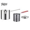 Small Deep Fryer with Basket Pot Removable Frying Basket, Durable Stainless Steel Compact Oil Filter Batch Pot, No Spill Saving for French Fries