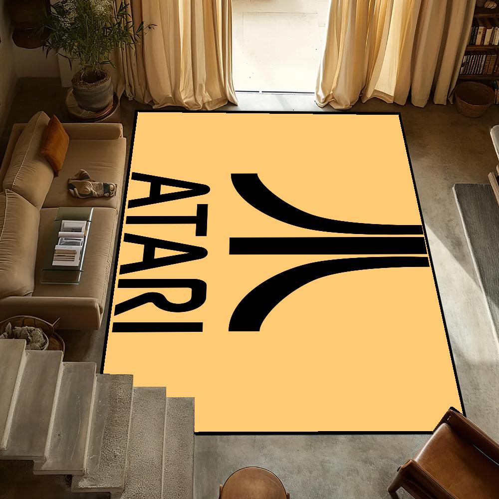 

Logo Brand Fashion Small Carpet Anti-Slip Kitchen Bedroom Handmade A-Atari Tufted Rug Carpet Living Room Entrance Decoration SJR40x60CM