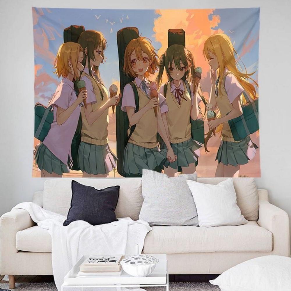

Ткань для фона LightOn Girls, двумерная девушка, украшение для спальни, общежития, атмосфера у кровати, аниме-гобелен 74x94cm(29x37in)