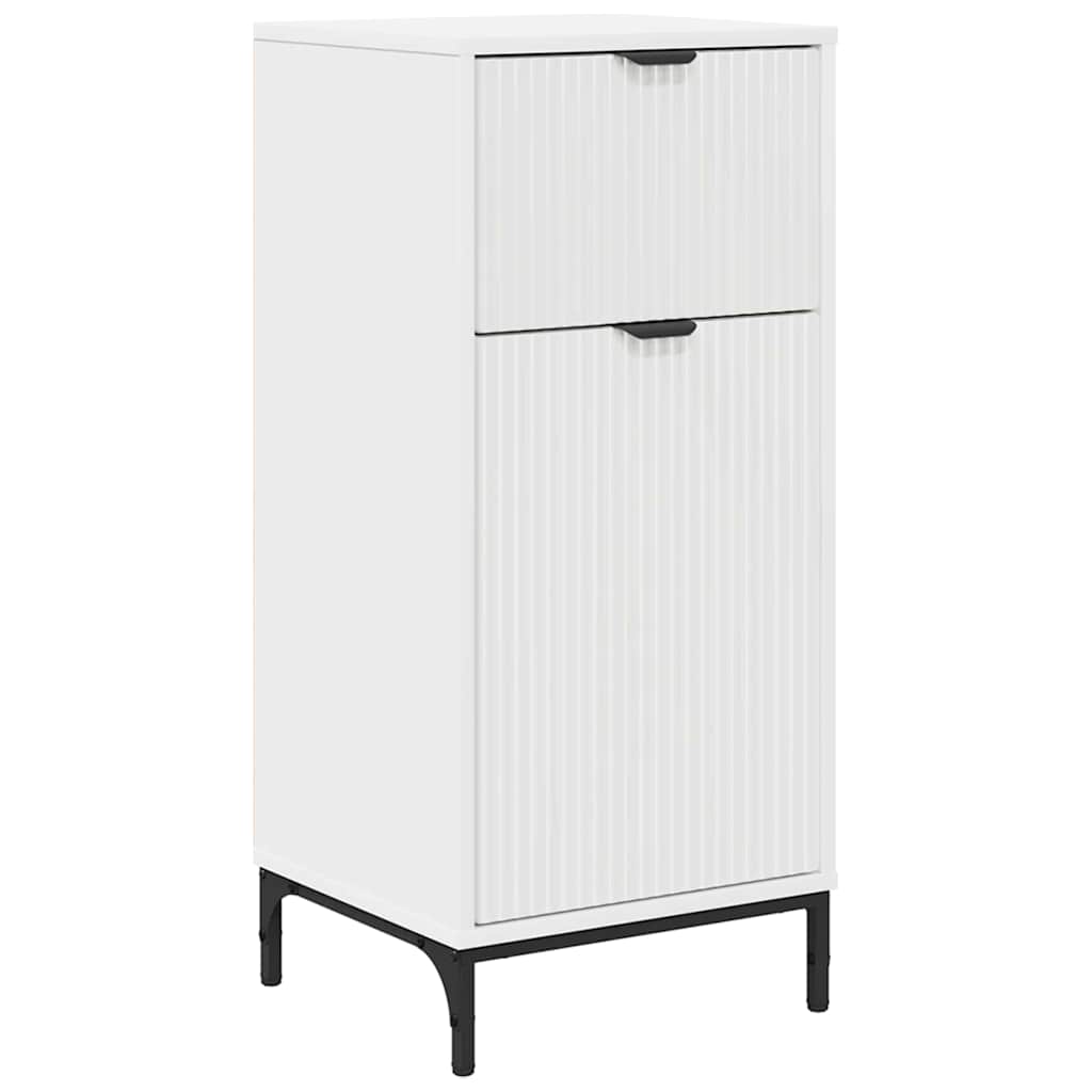 Bathroom Cabinet White 39.5 x 36 x 88 cm Engineered Wood & Metal