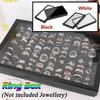 100 Slots Box Organizer Holder Jewelry Display Ring Case Collector Earring Showcase Fashion Gift Box Fashion Accessories Tools