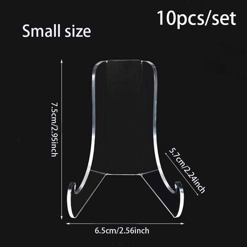 

10pcs High Transparency Acrylic Disc Storage Rack Bookshelf Electronic Product Bracket Museum Art Display Stand 10pcs/set