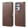 Vintage Leather Flip Wallet Phone Case for Samsung Galaxy S21 Ultra Magnetic Clasp Card Holder Cash Pocket Kickstand Slim Business Cover