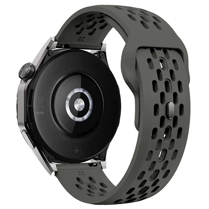 22 mm kvėpuojantis silikoninis dirželis Amazfit Bip 6 5 5 Unity/GTR 2 3 4 sportinei apyrankei Amazfit Stratos/Balance/Cheetah Pro apyrankė