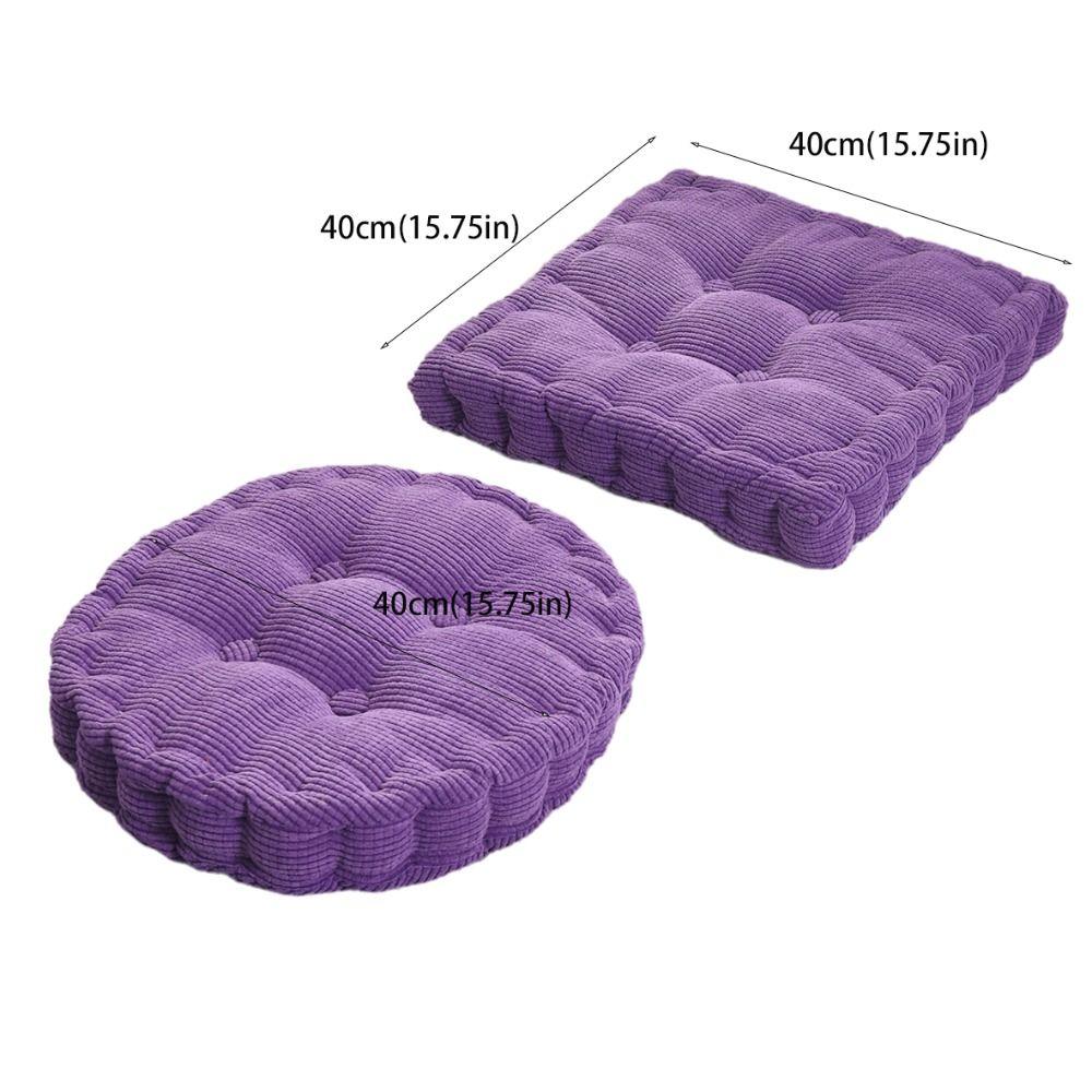Solid Color Tufted Seat Cushion Thickened Sofa Cushion Durable Chair Mat  Office