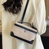 Spring And Summer Fashion Niche Bag Women'S Shoulder Messenger Canvas Bag High-End Portable Lunch Box Bag Niche