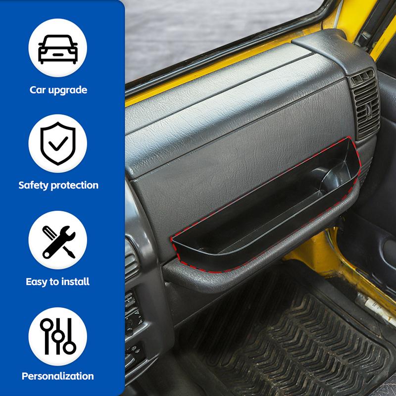 Úložný box loketní opěrky spolujezdce do auta Organizér Kontejner Pro Jeep Wrangler TJ 1997-2006 Interiérové Úložné Uklízecí Příslušenství