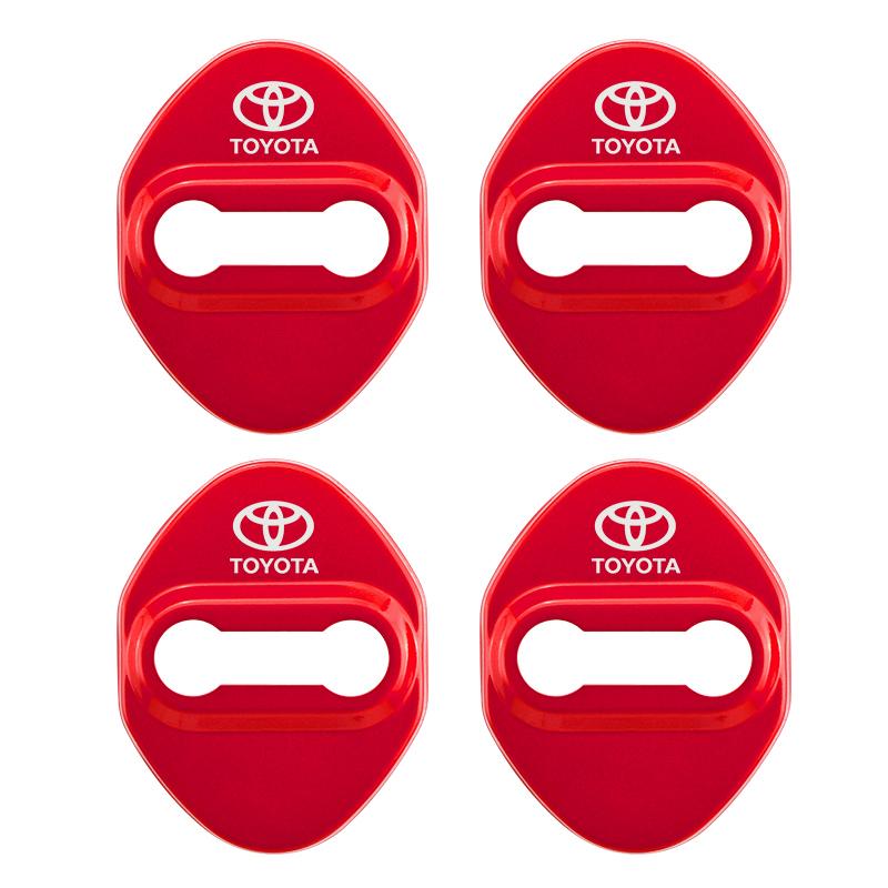 4PCS Car Door Lock Cover Case For Toyota chr Corolla Camry rav4 Yaris hilux prius avensis auris Prado verso fortuner Accessories