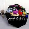 1 PC Automatic Folding Umbrella - Among Us Custom Name Pattern, Portable & Foldable Design with 8 Ribs, Christmas Birthday Gifts