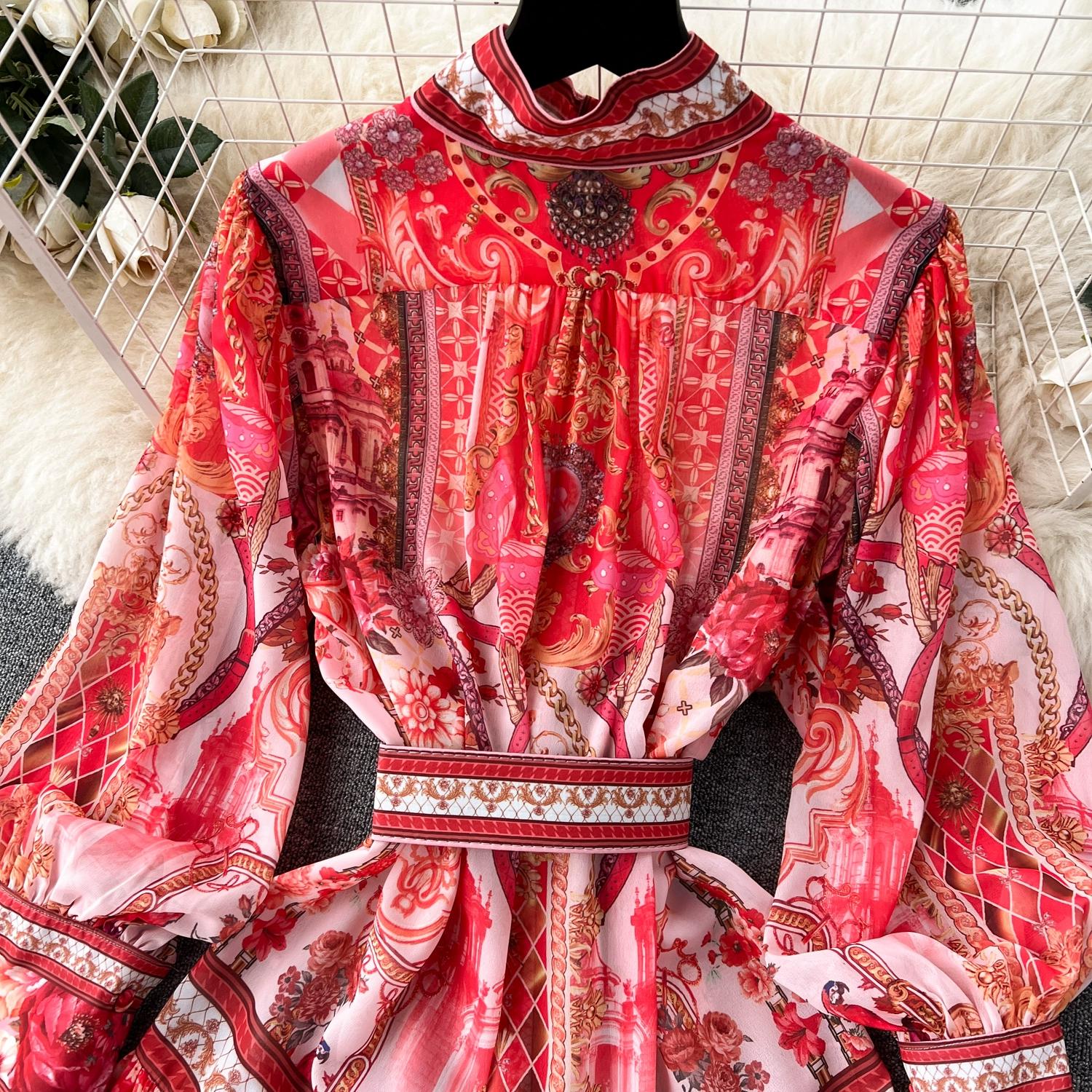 Богемное шифоновое зеленое платье макси — фото 10