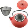 CAST IRON KETTLE 1.5L TEA POT WITH TEA INFUSER + 4x CUPS WARMER