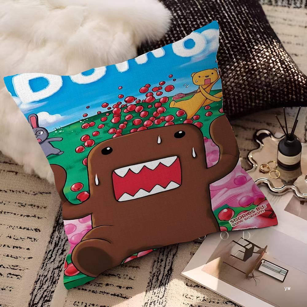 Cute Domo-Kun Pillow Anime Pillow Sofa Bed Head Pillow Cover Cushion Cover 45x45 Cm Fashion