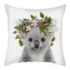 Koalas With Floral Crowns Decorative Pillow Covers Pattern Cushion Cover Suitable For Sofa Bedroom Car Pillow Cover