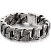 Men's Stainless Steel Bracelet Cool Punk Spiked Link Chain Bracelets for Man Vintage Retro Metal Jewelry for Men Birthday Gift