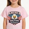 AMERICA 250 YEARS of Freedom Tshirt Bald Eagle Creative Design Children Shirt Boys and Girls July 4th Independence Day T-shirt