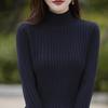 Pure Cotton Half Turtleneck Pit Sweater for Women In Autumn and Winter New Base Shirt Long-sleeved Sweater