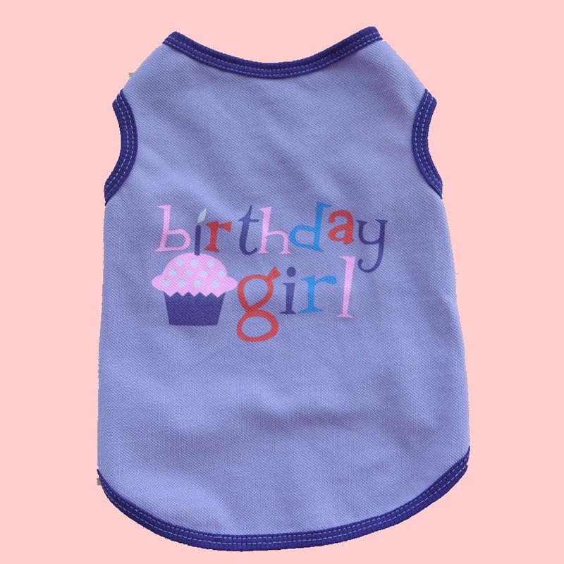 Pet Puppy Summer Vest Birthday Dress T-shirt Clothes